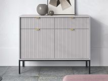 Buffet/bahut NORYA 2 portes 2 tiroirs gris