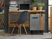 Bureau MILPO 1 porte chêne wotan/béton