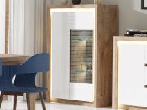 Commode LIVOCO 2 portes chêne ribbec/blanc