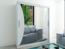 Armoire MONACORNE 2 portes coulissantes 200 cm blanc