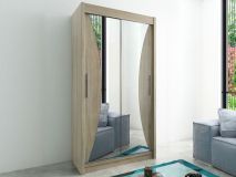 Armoire MONACORNE 2 portes coulissantes 100 cm sonoma