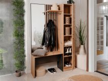 Vestiaire MEDINA 1 porte 122 cm chêne artisan/anthracite