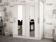 Armoire POLETTE 2 portes coulissantes 180 cm blanc