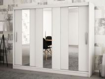 Armoire POLETTE 3 portes coulissantes 250 cm blanc