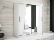 Armoire RHOMBO 2 portes coulissantes 180 cm blanc
