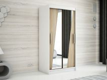 Armoire RHOMBO 2 portes coulissantes 120 cm blanc/sonoma