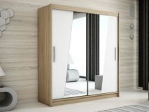 Armoire RHOMBO 2 portes coulissantes 180 cm sonoma/blanc