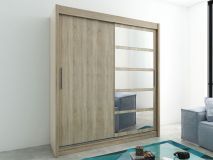 Armoire ROMANE 2 portes coulissantes 200 cm sonoma