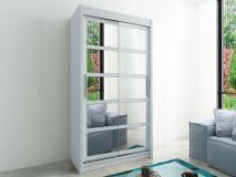 Armoire ROMELU 2 portes coulissantes 100 cm blanc