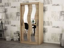 Armoire SEWITE 2 portes coulissantes 120 cm sonoma