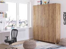 Lit escamotable TEMA 160x200 cm chêne doré