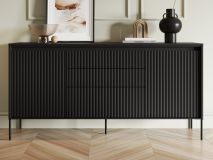 Buffet/bahut TRAINING 2 portes 3 tiroirs chêne noir