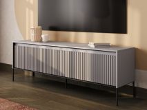 Meuble tv-hifi TRAINING 4 portes 166 cm gris