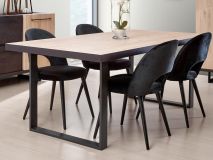 Table repas VIAZZA 230 cm dark stone/castella