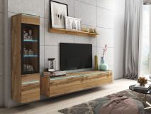 Mur tv-hifi VITTORIO 4 portes chêne wotan