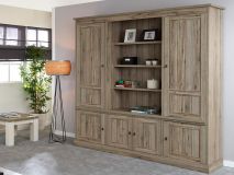 Armoire YORKO 6 portes chêne cristal clair