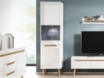 Colonne NORDO 1 porte blanc/blanc brillant