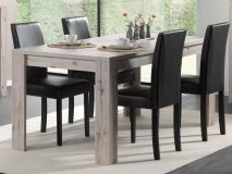 Table repas rectangulaire WARRIOR 160 cm chêne gris