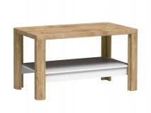 Table basse LIVOCO 110 cm chêne ribbec/blanc