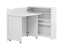 Bureau escamotable CONCEPTION SLIM blanc gauche