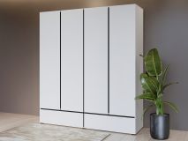 Armoire CROSSAIR 4 portes 2 tiroirs blanc