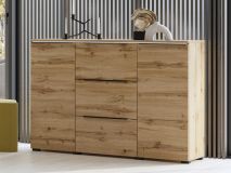 Buffet/bahut TANAMALO 2 portes 3 tiroirs chêne wotan