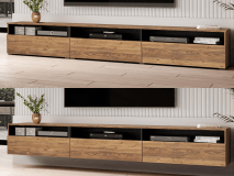 Meuble tv-hifi BABEL II 3 portes 3 niches appenzeller