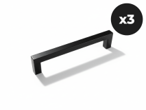 Lot de 3 poignées WASHING noir