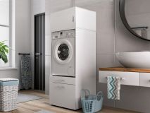 Meuble WASHING 1 machine LARGE blanc