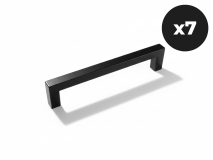 Lot de 7 poignées WASHING noir