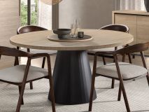 Table repas ronde DURDEN 150 cm chêne urbain