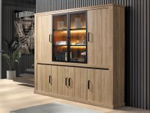 Vaisselier TIBOR 8 portes chêne français