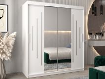 Armoire YORKSHIRE 2 portes coulissantes 180 cm blanc