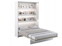 Lit mural escamotable CONCEPTION PRO 120x200 cm blanc mat (vertical) avec matelas