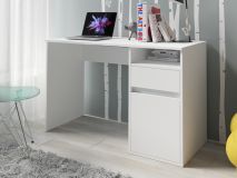 Bureau BIDOU 1 porte 1 tiroir blanc