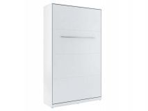 Lit mural escamotable CONCEPTION 120x200 cm blanc mat (vertical)