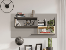 Armoire murale PIKA 2 niches blanc/gris clair