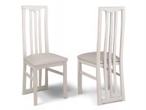 Lot de 2 chaises REBECCA blanc laqué