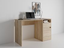 Bureau BIDOU 1 porte 1 tiroir chêne sonoma