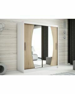 Armoire ELYCOPTER 2 portes coulissantes 180 cm blanc/sonoma
