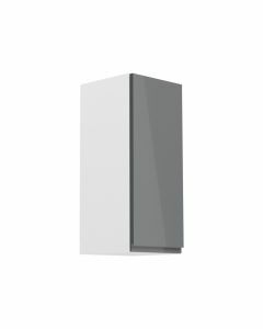 Meuble haut cuisine ASPAS 1 porte droite 30 cm blanc/gris laqué