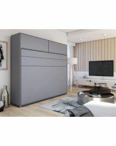 Lit escamotable BED CONCEPT 90x200 horizontal avec rangements intégrés  chêne artisan