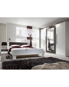 Chambre complète VERO 160x200 cm blanc/carbone