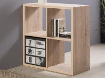 Bibliothèque MAXIM 4 niches (72 cm) chêne sonoma