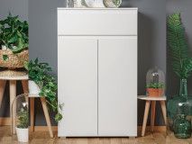 Meuble à chaussures IMANO 2 portes 1 tiroir blanc