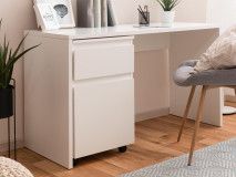 Bureau IMANO blanc avec caisson de bureau