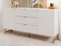 Buffet/bahut EDINA 2 portes 3 tiroirs blanc