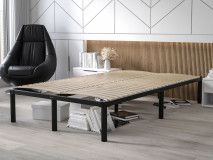 Sommier à pieds VERONA 120x200 cm noir