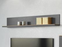 Étagère murale CALIFA 163 cm chêne navarra/graphite