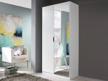 Armoire FREEDOM 2 portes blanc avec miroir